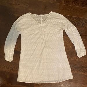 BCBGeneration White Cotton Long Sleeve Dress